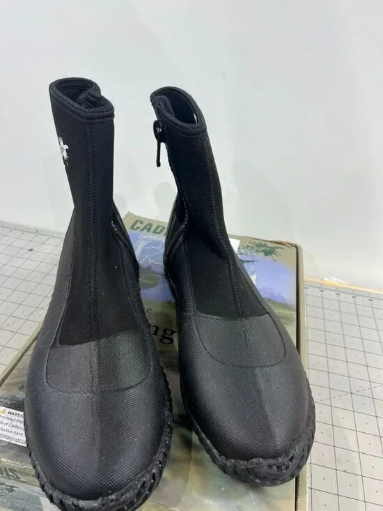 Caddis Men's 3.5mm Thick Neoprene Thick Ripple Sole Wading Boot Black Sz. 12 - Picture 2 of 8